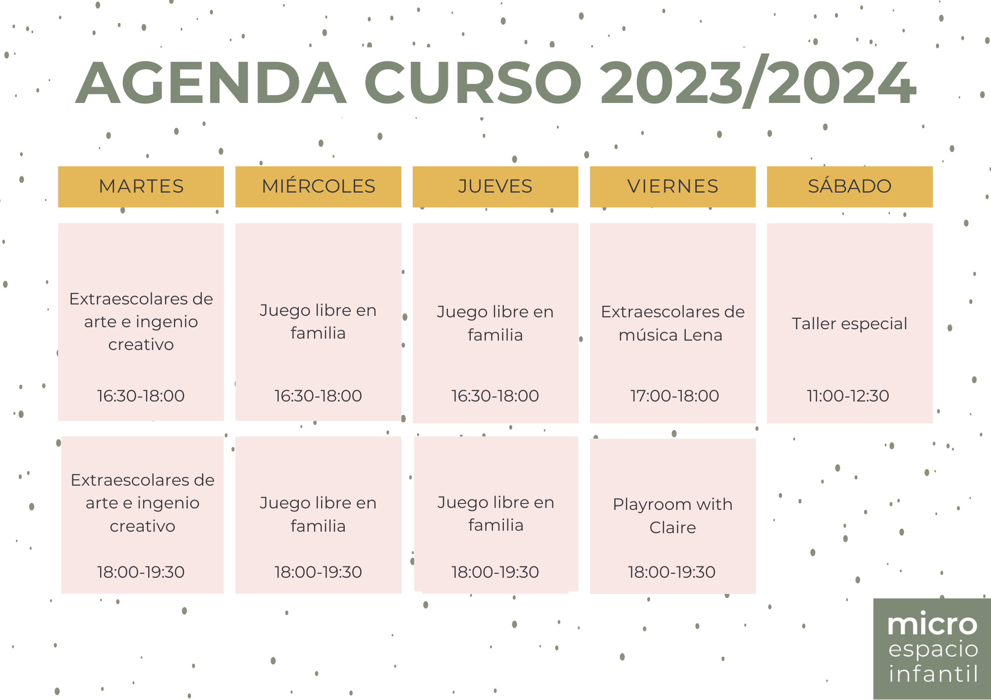 Agenda de micro 2023/2024