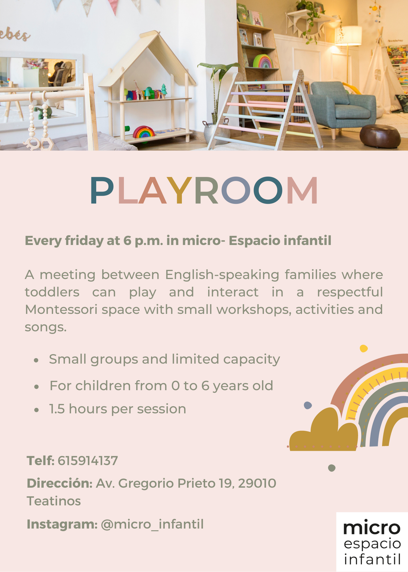 Promotional poster for the playroom